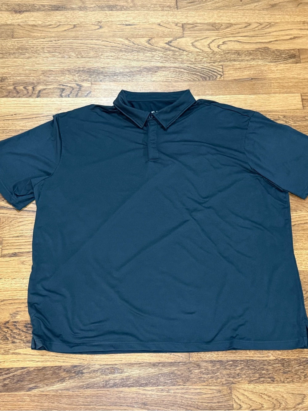 01.ALGO Performance Polo Men 3XL Tall Black Quick Dry UPF 40 Stretch Golf Shirt
